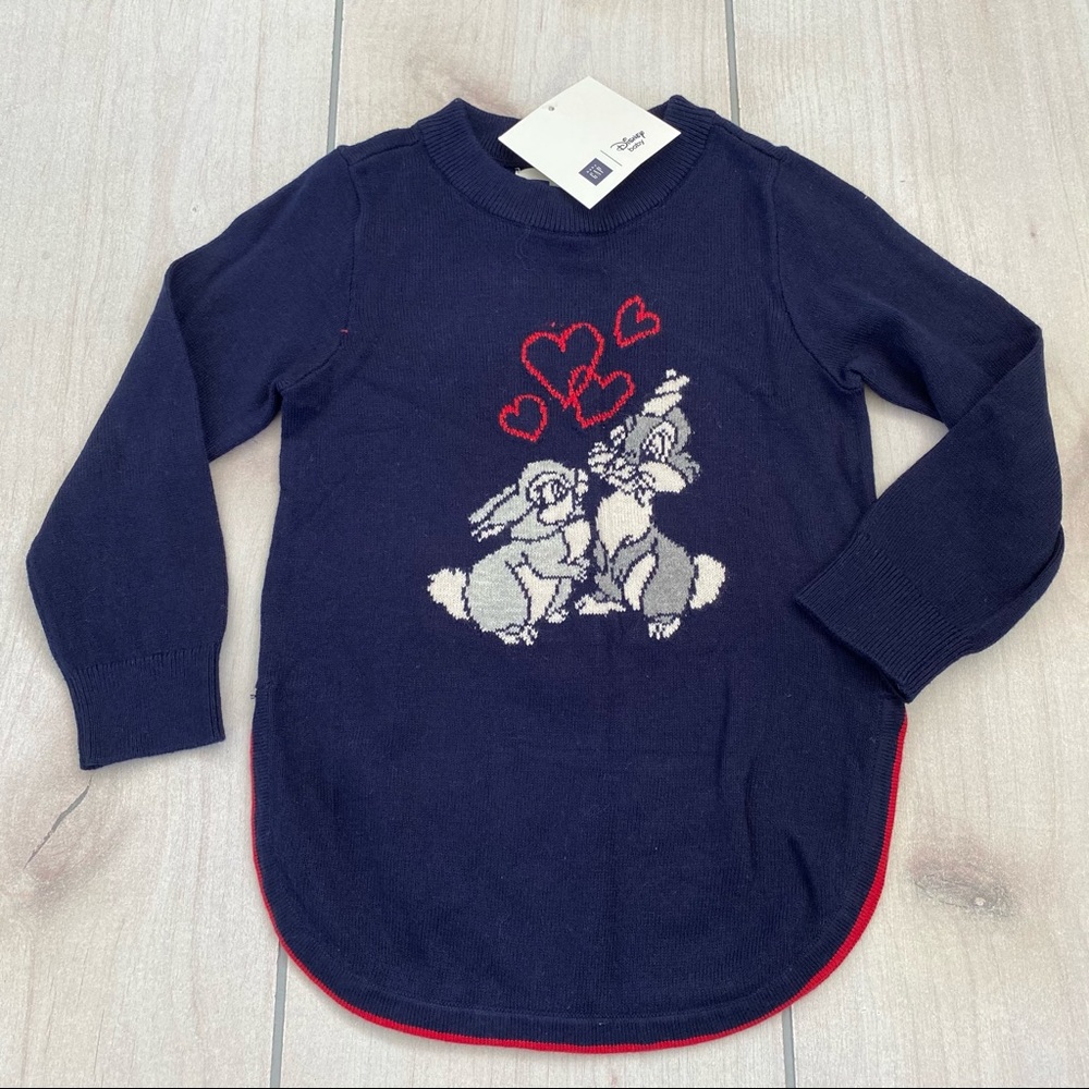 Baby Gap Disney Thumper girls sweater 3 NWT